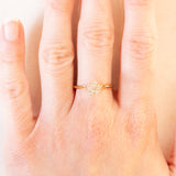 Anello a margherita vintage in oro giallo 18K con diamanti di taglio brillante (0.36ctw ca.), anni ‘60