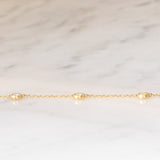 Collier vintage in oro giallo 18K con diamanti di taglio brillante (1ctw ca.), anni ‘70