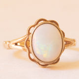 Anello antico in oro giallo 9K con opale (1.30ct ca.), anni ‘10/‘20