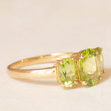 Trilogy vintage in oro giallo 9K con peridoti (3ctw ca.)