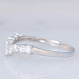 Anello a “V” in platino con diamanti di taglio brillante (0.50ctw), anni ‘80
