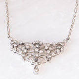 Collier Art Nouveau in oro bianco 14K con diamanti (0.90ctw ca.), anni ‘10/‘20