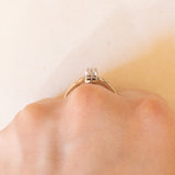 🤍 Toi et Moi in oro bianco 18K con diamanti di taglio vecchia miniera (0.24ctw ca.) e di taglio rosetta, anni ‘20