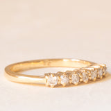 Veretta vintage in oro giallo 9K con diamanti (0.18ctw ca.), anni ‘70