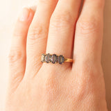 Veretta vintage in oro giallo 9K con topazi mistici (2ctw ca.), anni ‘90/anni ‘2000