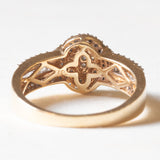 Anello vintage in oro giallo e bianco 14K con diamanti (0.51ctw ca.), anni ‘80