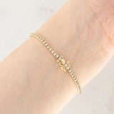 Tennis vintage in oro giallo 14K con diamanti di taglio brillante (1.80ctw ca.), anni ‘90/anni ‘2000