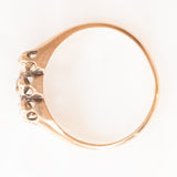 Trilogy antico in oro giallo 14K con diamanti di taglio rosetta (0.20ctw ca.), anni ‘20/‘30