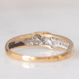 Anello a fascia vintage in oro giallo 9K con diamanti (0.18ctw ca.)