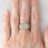 Anello medievale in argento con incisioni, XIII/XV secolo d.C.