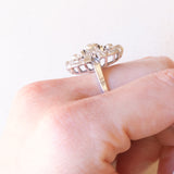 Anello Art Déco in platino e in oro bianco 14K con diamanti (0.87ctw ca.), anni ‘30