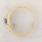 Solitario vintage in oro giallo 9K con tanzanite (0.70ct ca.)