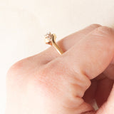 Anello bypass in oro giallo e bianco 9K con diamanti di taglio brillante (0.26ctw ca.), anno 1986