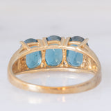 Trilogy vintage con kyaniti (2.75ctw ca.) e zirconi bianchi, anni ‘80