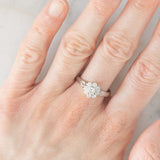 Anello a margherita vintage in platino con diamanti di taglio brillante (0.51ctw ca.), anni ‘70/‘80