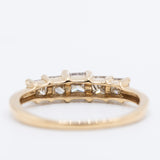 Veretta vintage in oro giallo 14K con diamanti fancy brown di taglio princess (1ctw ca.), anni ‘90