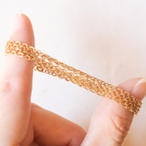 Catenina con maglia a rolò vintage in oro giallo 14K, anni ‘70