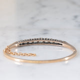 Braccialetto rigido antico in oro giallo 18K e argento con diamanti di taglio vecchia miniera (2ctw ca.), primi del ‘900