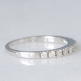 Mezzo eternity vintage in oro bianco 18K con diamanti di taglio brillante (0.33ctw ca.), anni ‘90/anni ‘2000
