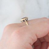 Anello da cocktail vintage in oro giallo 9K con ametista (1ct ca.), anno 1991