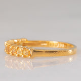Veretta vintage in oro giallo 8K con topazi gialli (0.30ctw ca.)