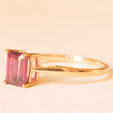 Anello vintage in oro giallo 9K con ametista (0.80ct ca.), anni ‘70/‘80