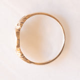 Anello vintage da sigillo in oro giallo 9K, anno 1974