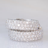 Orecchini vintage a cerchio in platino con diamanti (1ctw)