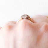 Anello in oro giallo e bianco 9K con diamanti (0.26ctw ca.), anni ‘70