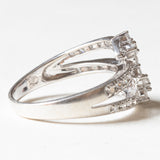 Anello vintage in oro bianco 18K con diamanti di taglio brillante (0.57ctw ca.), anni ‘90