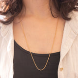 Catenina con maglia a rolò vintage in oro giallo 14K, anni ‘70