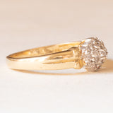 Anello in oro giallo e bianco 14K con diamanti (0.17ctw ca.), anni ‘60