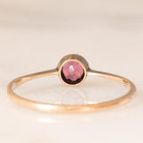 Solitario antico in oro giallo 9K con tormalina rosa (0.25ct ca.), anni ‘10/‘20