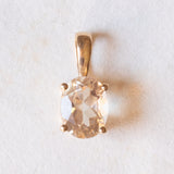 Ciondolo vintage in oro giallo 10K con eliodoro (1.80ct ca.), anni ‘70
