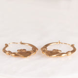 Orecchini Claddagh vintage in oro giallo 9K