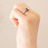 Solitario antico in oro 18K con diamante di taglio rosetta (0.50ct ca.), anni ‘20/‘30