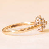 Anello vintage in oro giallo 9K con diamanti (0.10ctw ca.), anni ‘60/‘70
