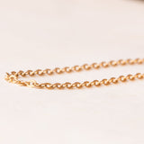 Catenina con maglia a rolò vintage in oro giallo 14K, anni ‘70