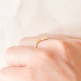 Anello da sigillo vintage in oro giallo 9K, anno 1956