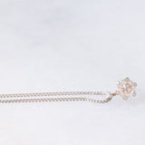 Collana punto luce vintage in platino con diamante di 0.15ct, anni ‘90/anni ‘2000