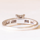 Anello vintage in oro bianco 9K con diamanti (0.34ctw ca.), anni ‘80