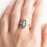 Anello antico in oro giallo 14K con cammeo su agata verde, primi del ‘900