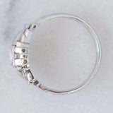 Solitario Art Déco in oro bianco 18K con diamante (0.10ct ca.), anni ‘30