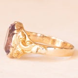 Anello antico in oro giallo 14K con ametista (2.30ct ca.), seconda metà dell’800