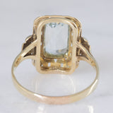 Anello da cocktail vintage in oro giallo 8K con acquamarina (2.50ct ca.), anni ‘60/‘70