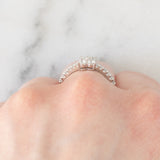 Anello a fiore vintage in platino con diamanti di taglio brillante (0.45ctw), anni ‘90