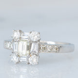 Anello vintage in platino con diamanti (1.07ctw), anni ‘90