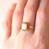 Anello vintage in oro giallo 14K con opale (1.20ct ca.), anni ‘70