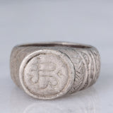 Anello medievale in argento con incisioni, XIII/XV secolo d.C.