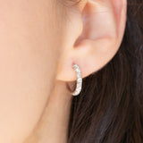 Orecchini a cerchio vintage in platino con diamanti (0.50ctw), anni ‘90/anni ‘2000